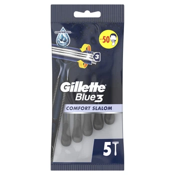 Одноразові станки для гоління (бритви) чоловічі Gillette Blue 3 Comfort Slalom, 5 шт