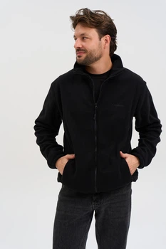 Кофта флисовая мужская Norwin Tech Fleece черный, базовая, теплая, с высоким воротником
