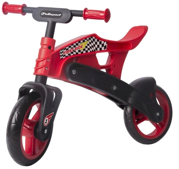 Беговел POLISPORT Balance Bike 10" чёрно-красный до 25 кг