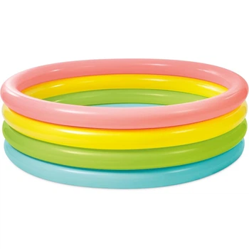 Детский надувной бассейн Intex 56441 Sunset Glow 168х46 см, круглый на 4 кольца, 770 л, для двора и дачи, детям от 3 лет