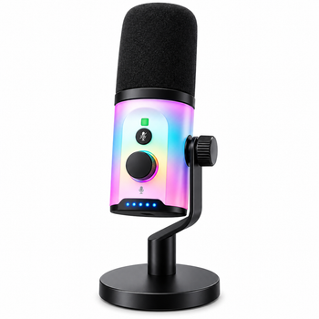 Игровой USB-микрофон ZX-778 с RGB-подсветкой, шумоподавлением, мониторингом звука для стримов