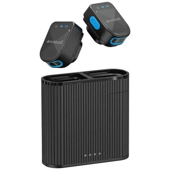 Беспроводной петличный микрофон Proove DualCast 100м магнитное крепление, Lightning/Type-C Plug and Play