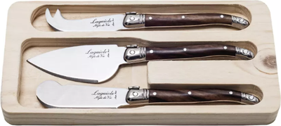 Набір ножів для сиру Laguiole Style de Vie Premium Line Dark Wood 3 шт (8718719301630)