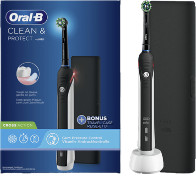 Elektryczna szczoteczka do zębów Oral-B Pro 2 Clean & Protect black