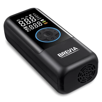 Компрессор портативный Brevia 3в1 10Атм 21л/мин 6000mAh с LED-фонарем и автостопом + PowerBank 25120PTI