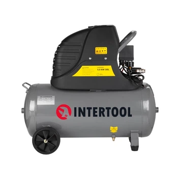 Компресор 50 л, 1500 Вт, 220 В, 8 aтм, 206 л/хв. INTERTOOL PT-0003