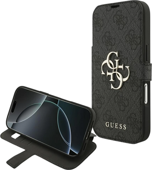 Чохол-книжка Guess Book 4G Metal Logo для Apple iPhone 18 Pro / Apple iPhone 17 Pro Black (3666339673611)