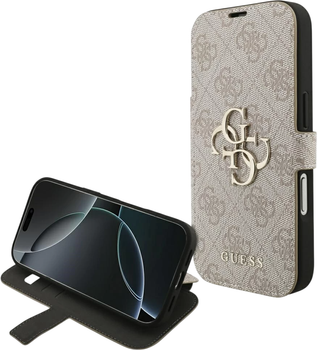 Чохол-книжка Guess Book 4G Metal Logo для Apple iPhone 18 Pro / Apple iPhone 17 Pro Pink (3666339673659)