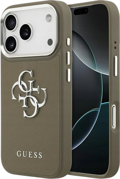Чохол Guess Grained Big 4G Classic Logo для Apple iPhone 17 Pro Brown (3666339518257)