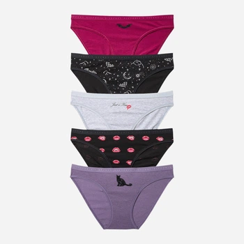 Набор трусиков слипов женских хлопковых Victoria's Secret 499209503 XL 5 шт Яркий микс (1161881176)