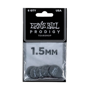 Медиаторы Ernie Ball 9330 Black Teardrop Prodigy Picks 6-Pack 1.5 mm (6 шт.)