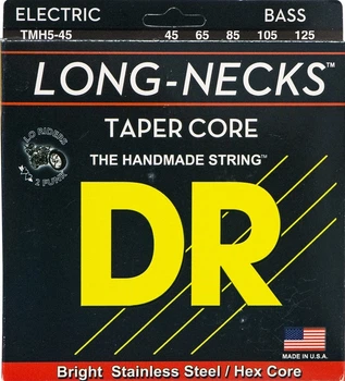 Струни для бас-гітари DR TMH5-45 Long Necks Tapered Stainless Steel