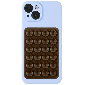 Держатель-присоска для телефона Double Side Silicone 80*55мм Brown