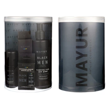 Подарочный набор для мужчин Mayur Aqua for man шампунь гель 3 в 1 дезодорант парфюмерная вода бальзам для губ
