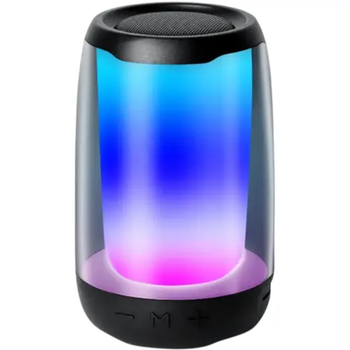 Портативна колонка Pulse 4 mini BT/TF/FM/TWS/AUX/USB з підсвіткою 5 Вт, чорний(8893AB)(PR)