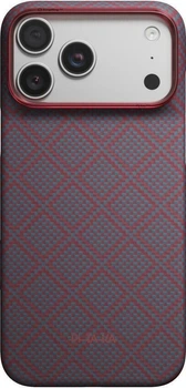 Чохол для смартфона Apple iPhone 18 Pro Max/17 Pro Max Pitaka Edge Case Argyle MagSafe Blue-Red (KI1818PM)
