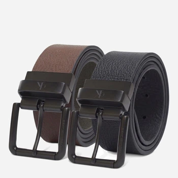 Ремень двусторонний мужской Calvin Klein 920097896 34-36 (110.5 см) Черный/Коричневый (1162531827)