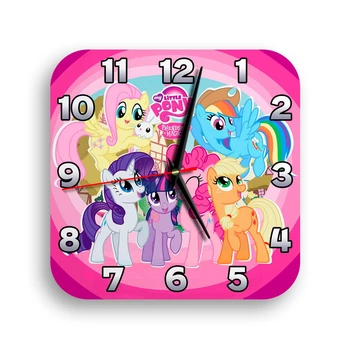 Настенные часы детские My little pony квадратные 23х23 см в детскую комнату