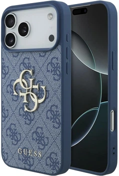 Etui na smartfon Guess 4G Big Logo do Apple iPhone 18 Pro Max / Apple iPhone 17 Pro Max Niebieskie (3666339650742)