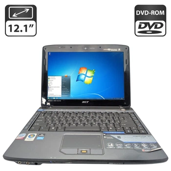 Нетбук Acer Aspire 2930 / 12.1" (1024x600) TN / Intel Core 2 Duo P7350 (2 ядра по 2.0 GHz) / 3 GB DDR2 / 250 GB HDD / Intel Graphics / WebCam / DVD-ROM / АКБ не тримає б/в