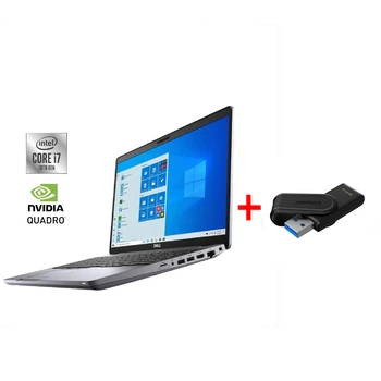 Мобильная рабочая станция Б-класс Dell Precision 3551 / 15.6" (1920x1080) IPS / Intel Core i7-10750H (6 (12) ядер по 2.6 - 5.0 GHz) / 16 GB DDR4 / 256 GB SSD NVMe / nVidia Quadro P620, 4 GB GDDR5, 128-bit / Win 10 Pro б/у + Подарок Накопитель 64GB