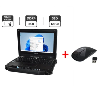 Защищенный нетбук-трансформер Б-класс Getac V110 G4 / 11.6" (1366x768) TN Touch / Intel Core i7-6500U (2 (4) ядра по 2.5 - 3.1 GHz) / 8 GB DDR4 / 128 GB SSD / Intel HD Graphics 520 / Windows 11 Pro / Два АКБ б/у + Подарок Беспроводная мышка