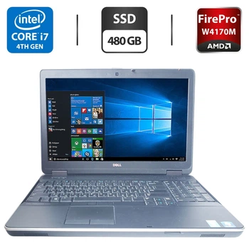Мобильная рабочая станция Dell Precision M2800 / 15.6" (1920x1080) IPS / Intel Core i7-4810MQ (4 (8) ядра по 2.8 - 3.8 GHz) / 16 GB DDR3 / 480 GB SSD / AMD FirePro W4170M, 2 GB GDDR5, 128-bit / WebCam / DVD-ROM б/у