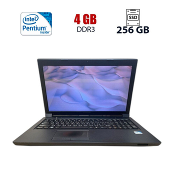 Ноутбук Б-класс Lenovo B570e / 15.6" (1366x768) TN / Intel Pentium B940 (2 (2) ядер по 2.0 GHz) / 4 GB DDR3 / 256 GB SSD / Intel HD Graphics / WebCam б/у