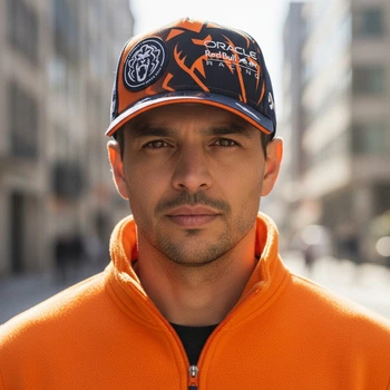 Кепка Синьо-жовтогаряча Ред Бул Red Bull Oracle racing 3 Max Verstappen orange lion driver cap 2026 Formula 1