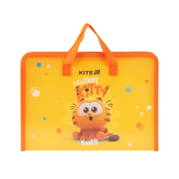Папка - портфель Kite на блискавці A4 Garfield, 1 відділення (GF25-202)
