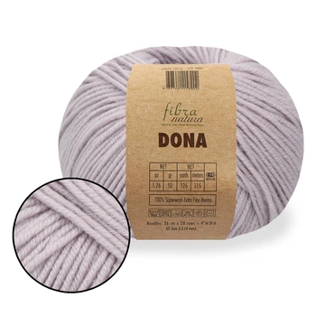 Пряжа FibraNatura Dona, Норка №106-39 – пряжа для вязания, 50 г / 115 м, 100% мериносовая шерсть superwash, для свитеров, шапок и шарфов