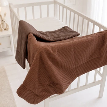 Плед детский MirSon №051 Premium Pique Brown 150х220 см (2200013893608)