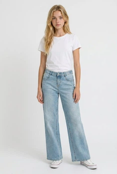 Подростковые джинсы широкие штанины для девушки Wide Leg 176 см (14+) C&A