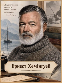 Портрет "Ернест Хемінгуей", розмір 30х40 - А3