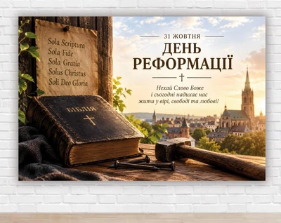 Паперовий плакат. «День Реформації. 31 жовтня», розмір 100х150 см