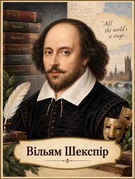 Портрет "Вільям Шекспір", розмір 30х40 - А3
