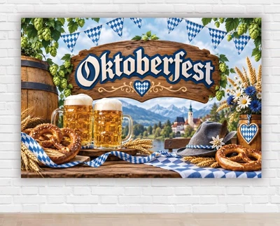 Паперовий плакат "Октоберфест. Oktoberfest", розмір 100х150 см