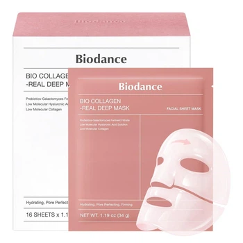 Гидрогелевая маска для лица с коллагеном и гиалуроновой кислотой BIODANCE Bio-Collagen Real Deep Mask 16 шт по 34 г (0904)