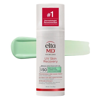 Солнцезащитный крем для лица EltaMD UV Skin Recovery Green Tint SPF 50 с цинком для чувствительной кожи 50 мл (0902)