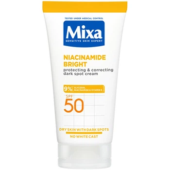 Крем для защиты и коррекции тёмных пятен SPF 50 MIXA Niacinamide Bright, 50 мл