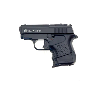 Сигнально-стартовый пистолет BLOW MINI-09, 5+1/9 mm (Black/Black Grips) add 1 magazine.