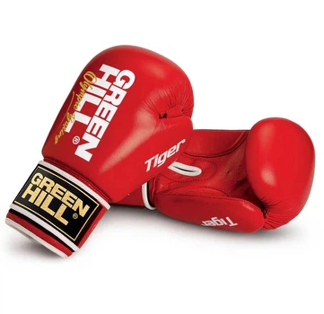 Перчатки бокс GREEN HILL TIGER AIBA кожа красный 10oz