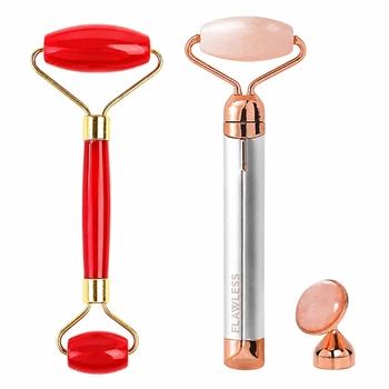 Набор массажеров для лица 2 в 1 Flawless Contour электрический ролик-массажер + двусторонний ролик