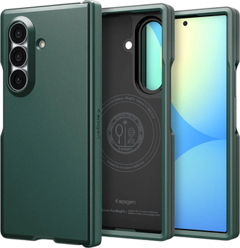 Etui plecki Spigen Tough Armor Pro (Mag Fit) do Samsung Galaxy Z Fold8 Ultra Green (8800337249804)