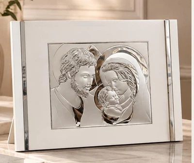 Срібна ікона Свята Родина (48 x 36 см) 81340 4L
