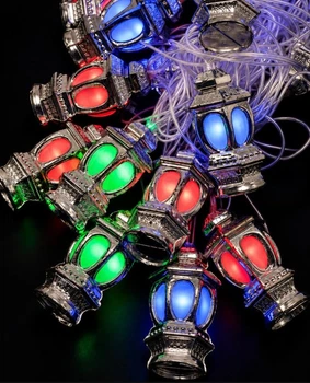 Гирлянда Фонарик 20 LED, 5 м, мультиколор, с переходником, 220 В, 1616-54