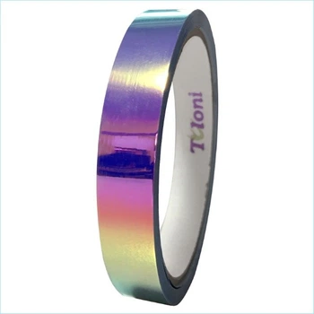Обмотка обруча Tuloni Holographic Tape 1.5 см х 33 м бузковий/фіолетовий
