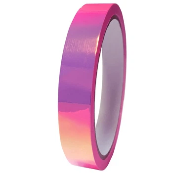 Обмотка обруча Tuloni Holographic Tape 1.5 см х 33 м рожевий/ліловий