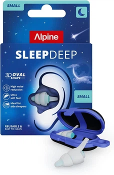 Беруши многоразовые для сна с термопласта Alpine Sleep Deep размер S с футляром SNR 27 дБ