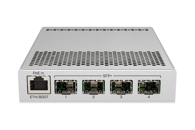 Комутатор керований MikroTik CRS305-1G-4S+IN (98DX3236A1 800 MHz, RAM 512 MB, FLASH 16 MB)